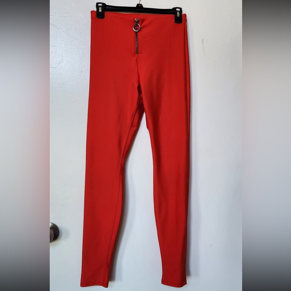 Alo Yoga High Waist Zip Front Airlift Red Leggings size L. Price is firm.